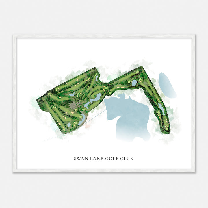 Print of Swan Lake Golf Club Classic Map