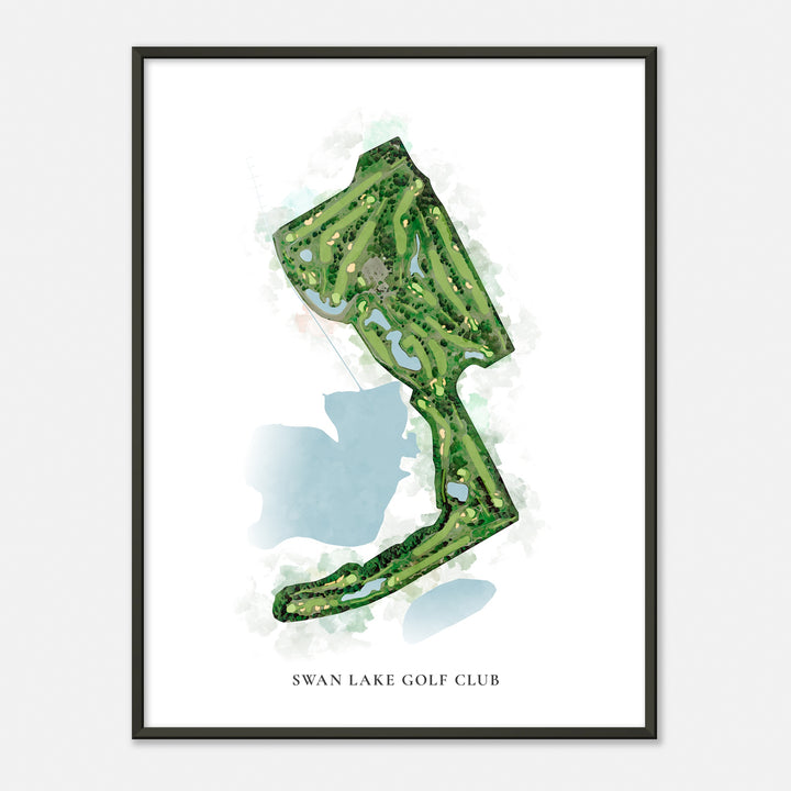 Print of Swan Lake Golf Club Classic Map