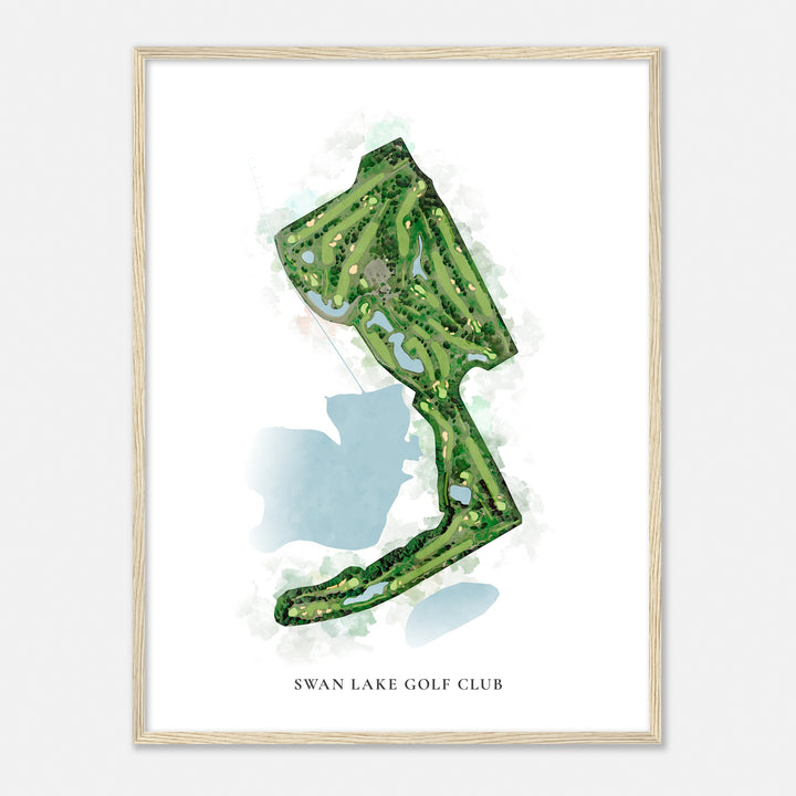 Print of Swan Lake Golf Club Classic Map