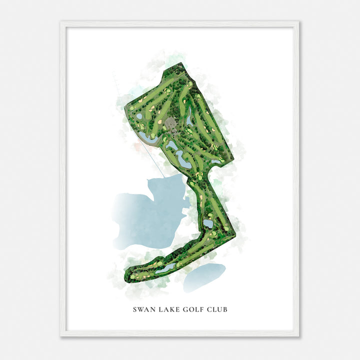 Print of Swan Lake Golf Club Classic Map