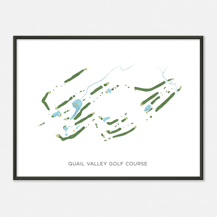Print of Quail Valley Golf Course Modern Map