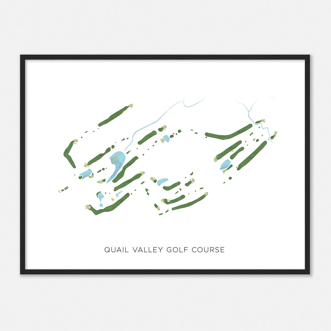Print of Quail Valley Golf Course Modern Map