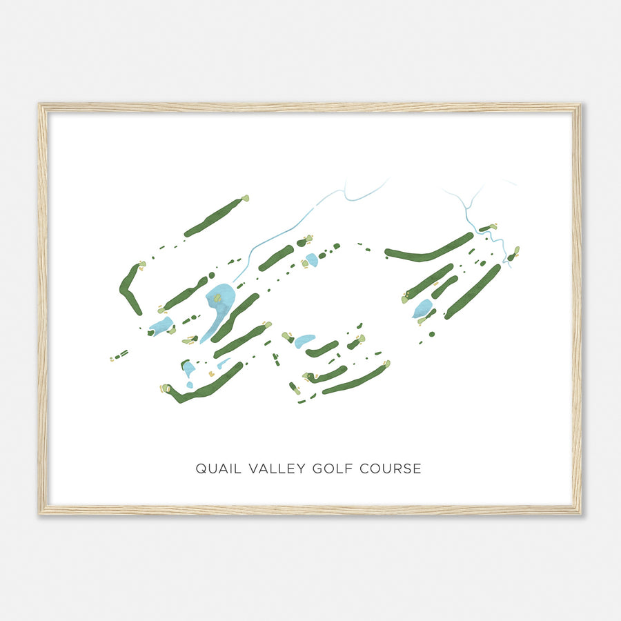 Print of Quail Valley Golf Course Modern Map