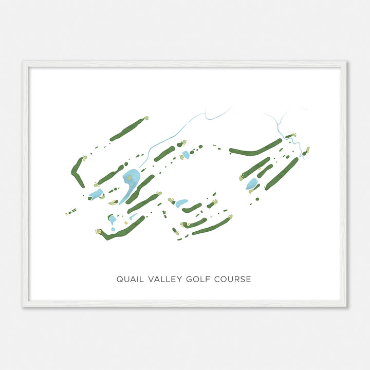 Print of Quail Valley Golf Course Modern Map