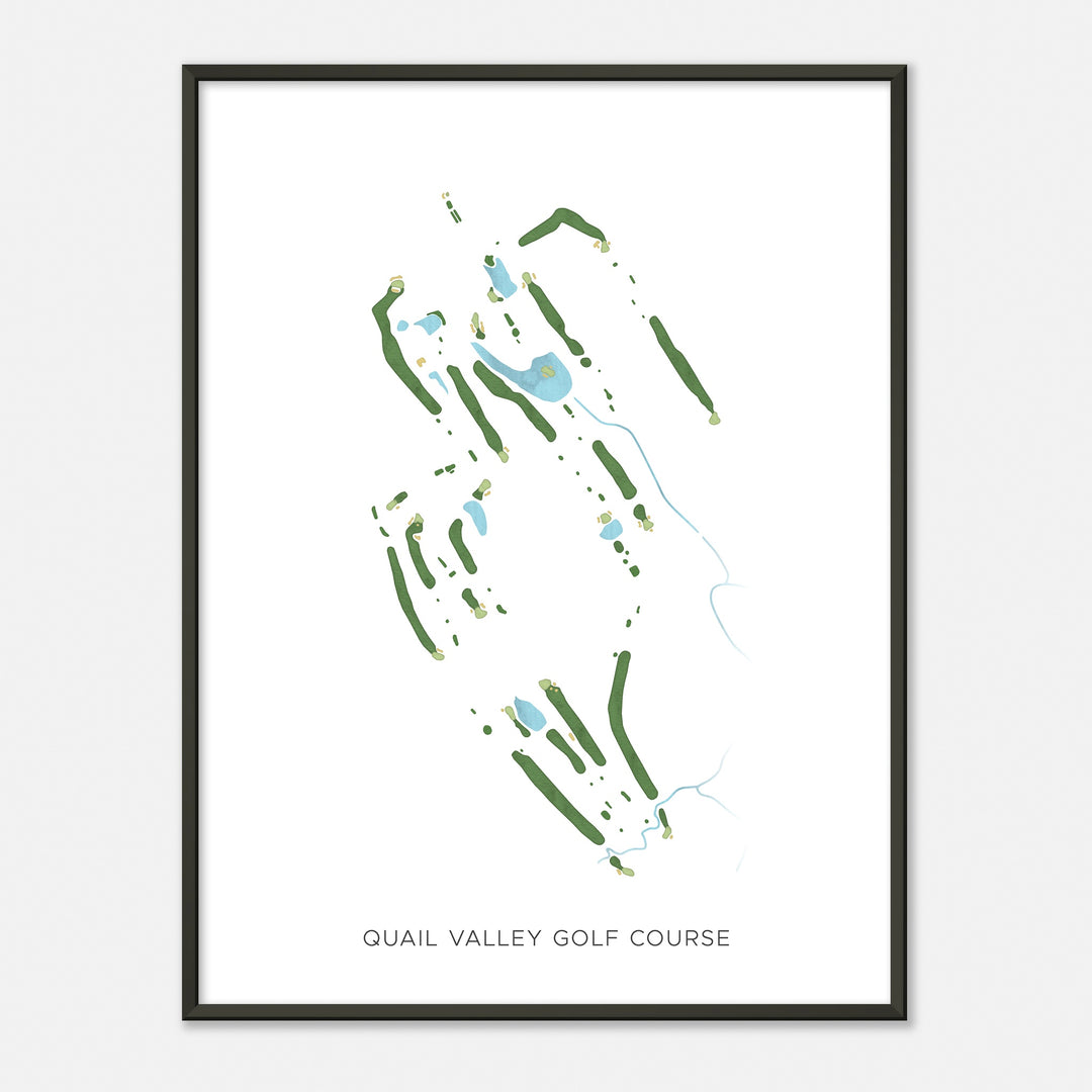 Print of Quail Valley Golf Course Modern Map