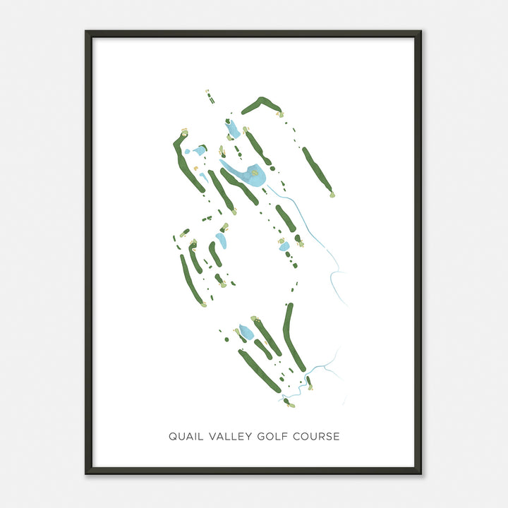 Print of Quail Valley Golf Course Modern Map