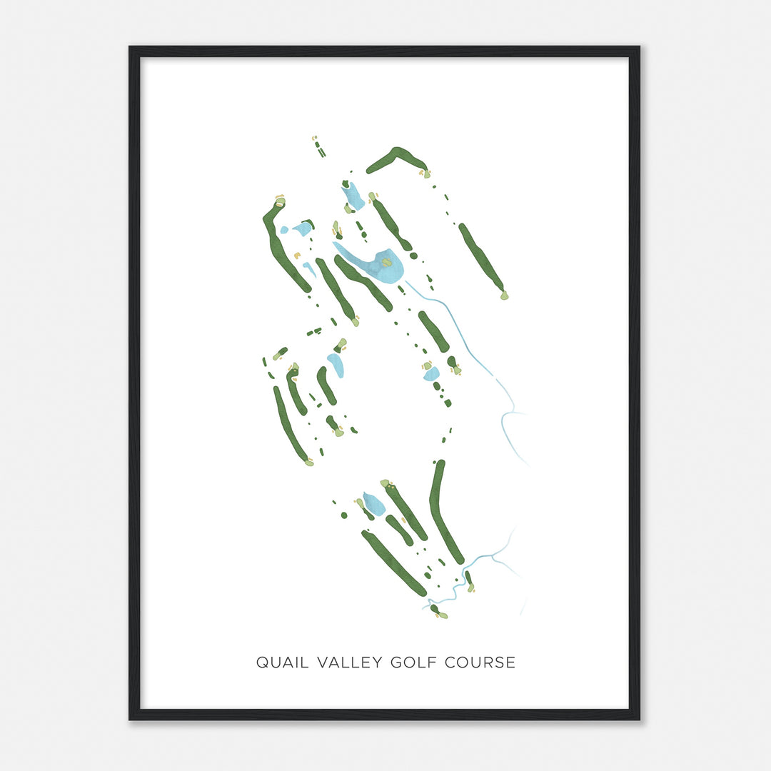 Print of Quail Valley Golf Course Modern Map