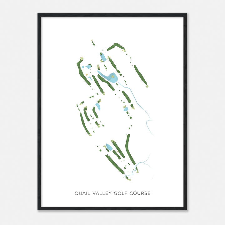 Print of Quail Valley Golf Course Modern Map