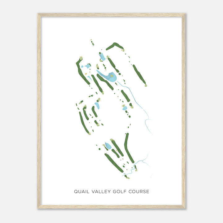 Print of Quail Valley Golf Course Modern Map