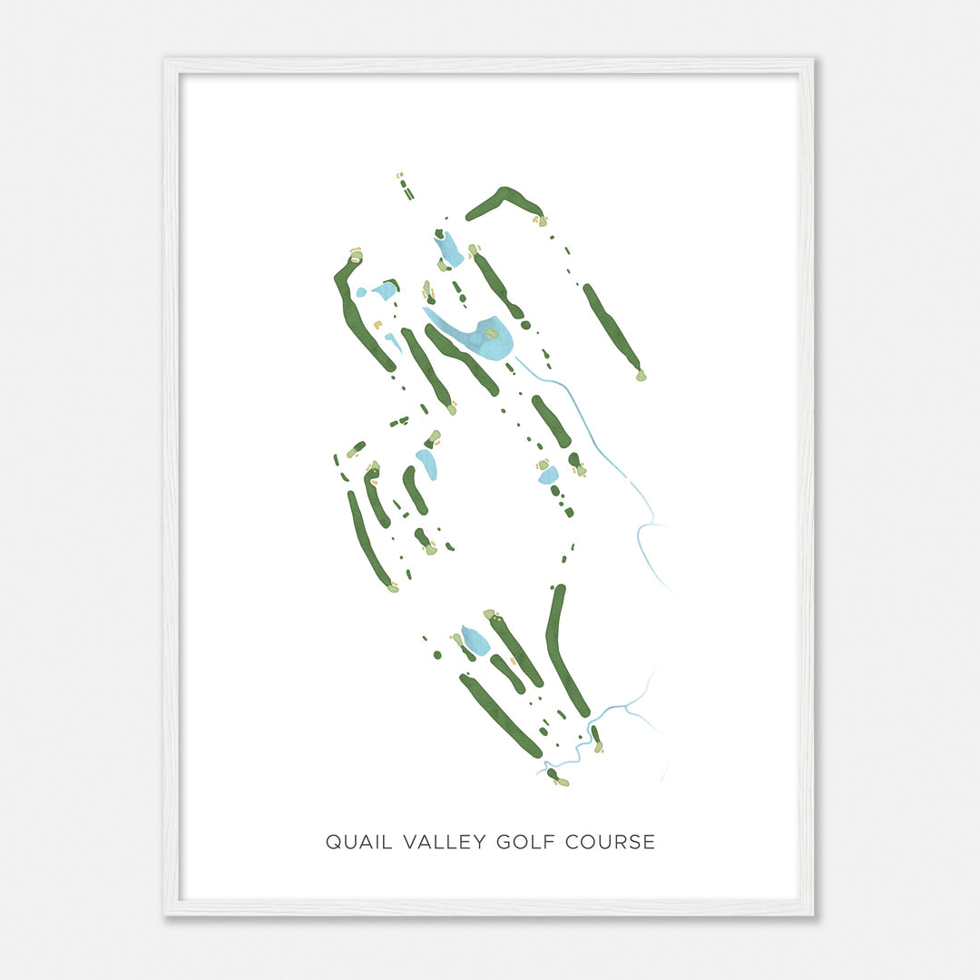 Print of Quail Valley Golf Course Modern Map