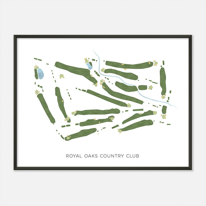 Print of Royal Oaks Country Club Modern Map