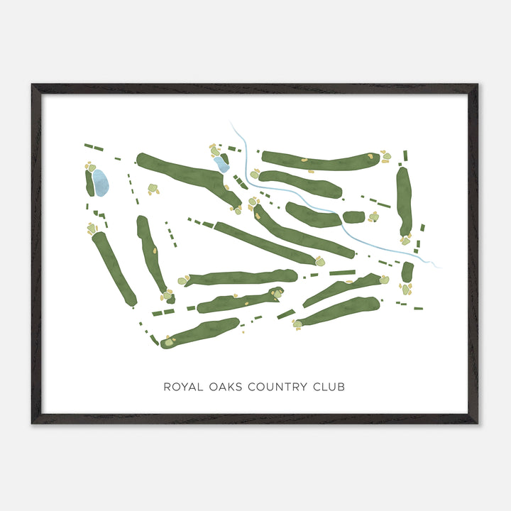 Print of Royal Oaks Country Club Modern Map