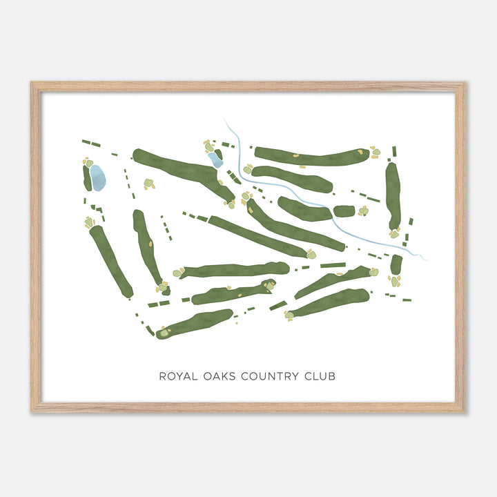 Print of Royal Oaks Country Club Modern Map