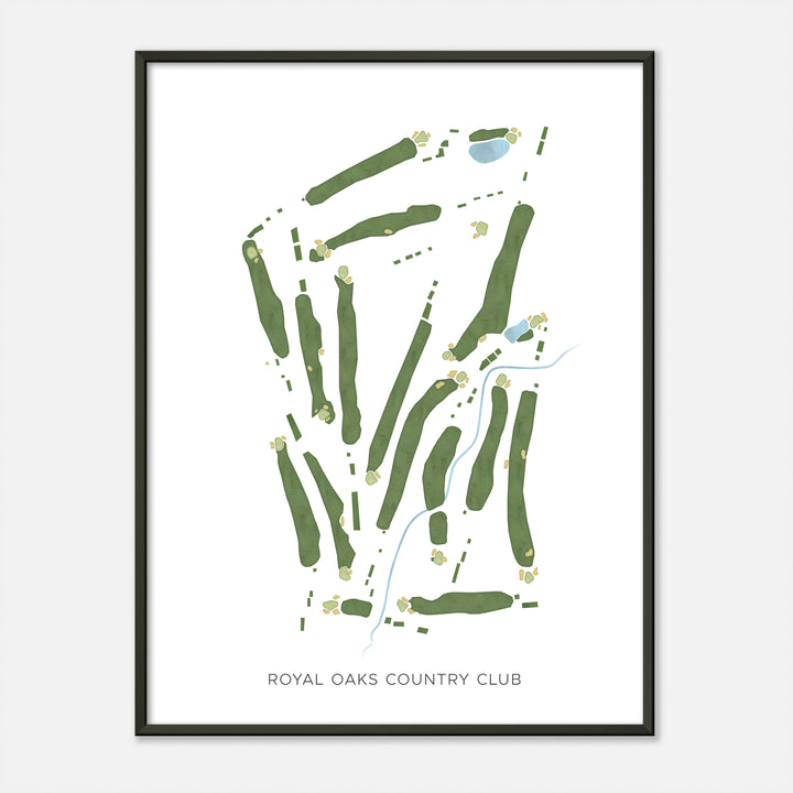 Print of Royal Oaks Country Club Modern Map