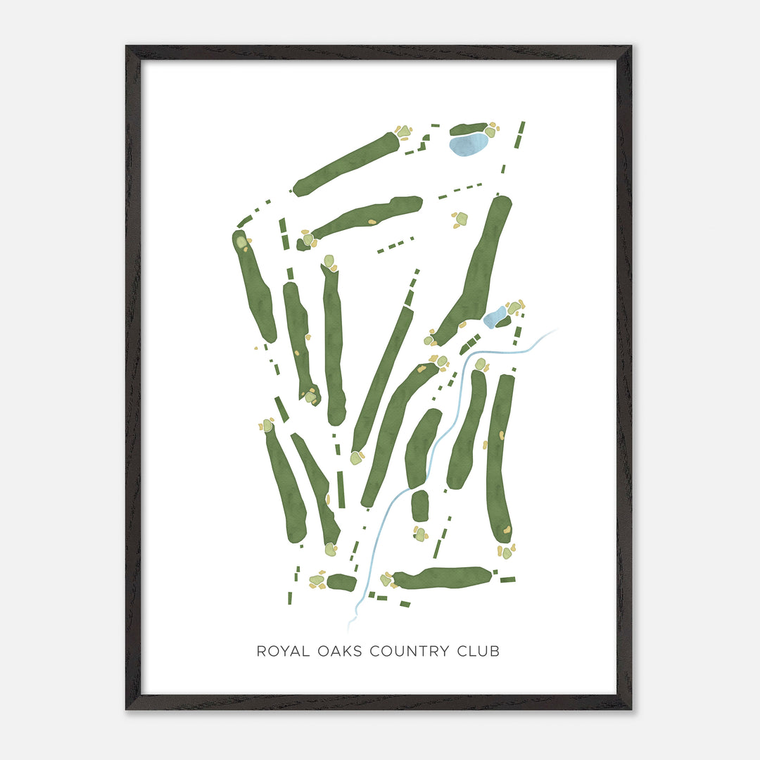 Print of Royal Oaks Country Club Modern Map