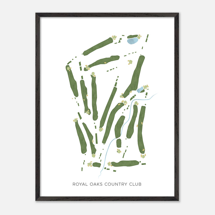 Print of Royal Oaks Country Club Modern Map