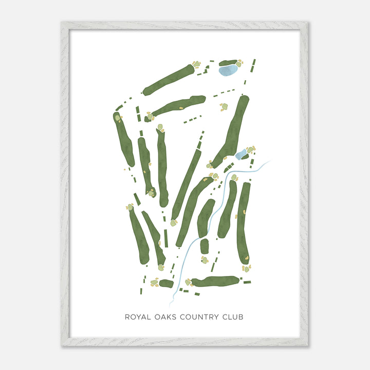 Print of Royal Oaks Country Club Modern Map