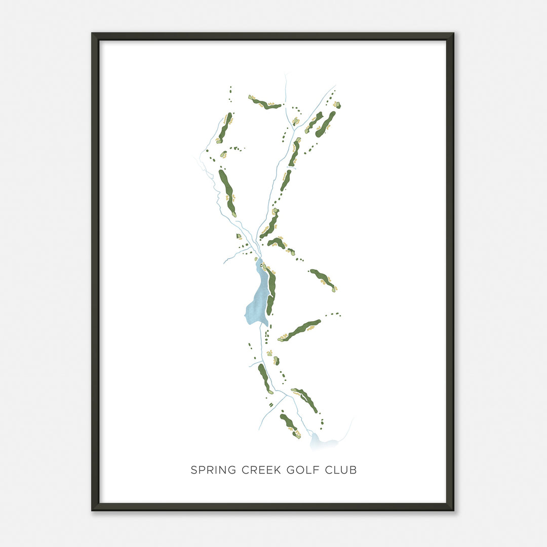 Print of Spring Creek Golf Club Modern Map