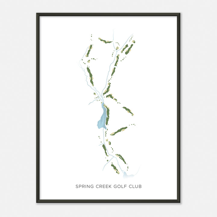 Print of Spring Creek Golf Club Modern Map