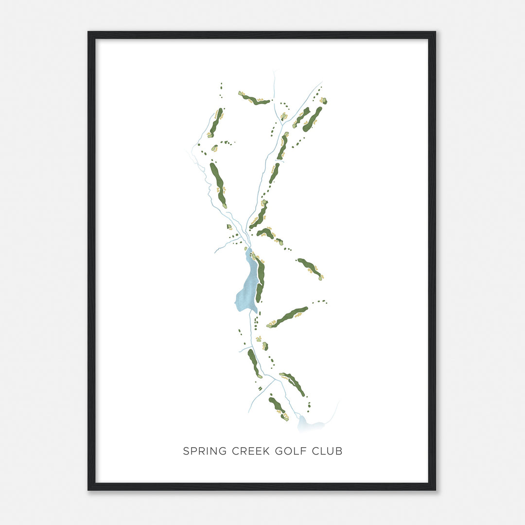 Print of Spring Creek Golf Club Modern Map