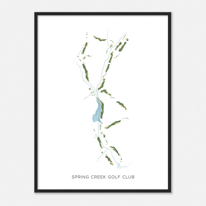 Print of Spring Creek Golf Club Modern Map