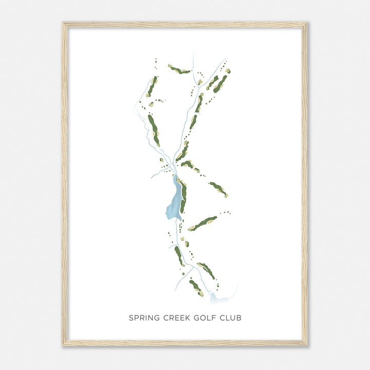 Print of Spring Creek Golf Club Modern Map