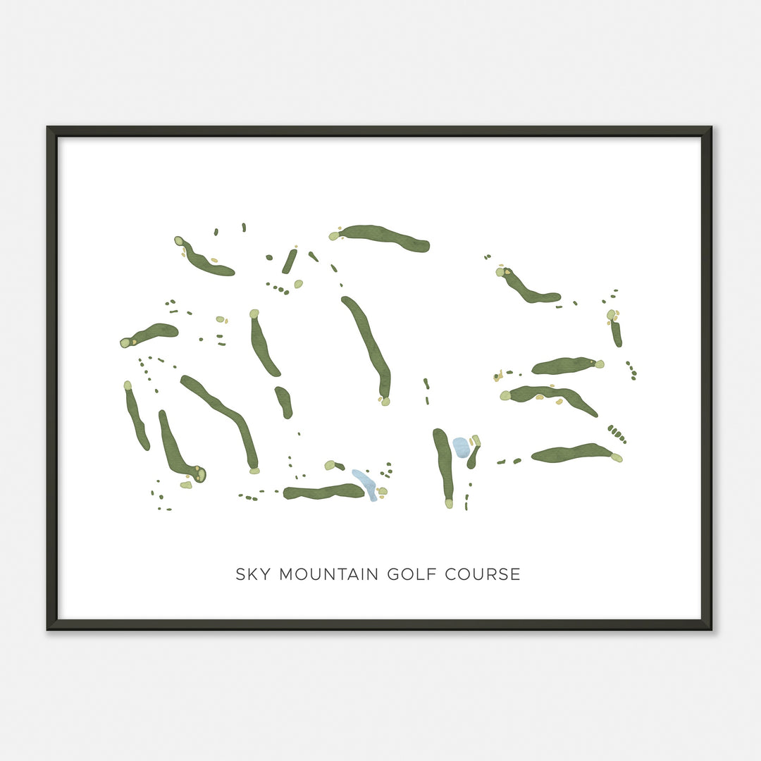 Print of Sky Mountain Golf Course Modern Map