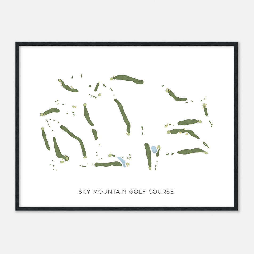 Print of Sky Mountain Golf Course Modern Map