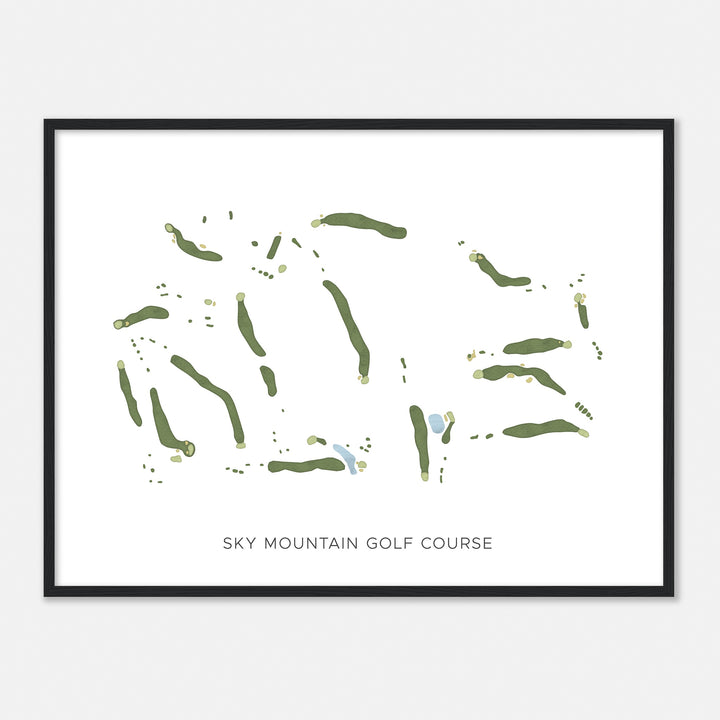 Print of Sky Mountain Golf Course Modern Map