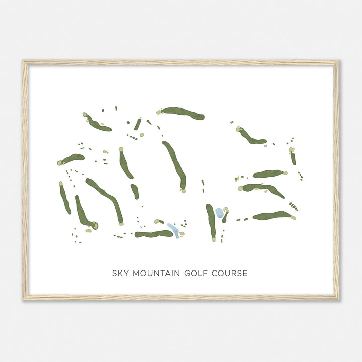 Print of Sky Mountain Golf Course Modern Map