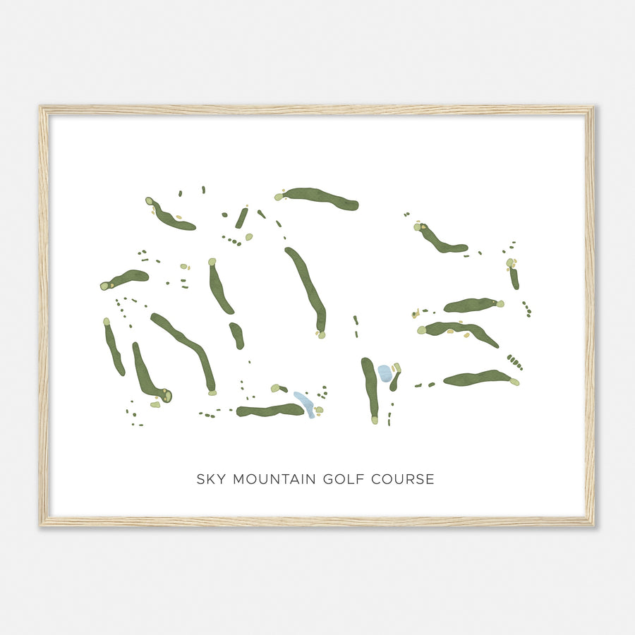 Print of Sky Mountain Golf Course Modern Map