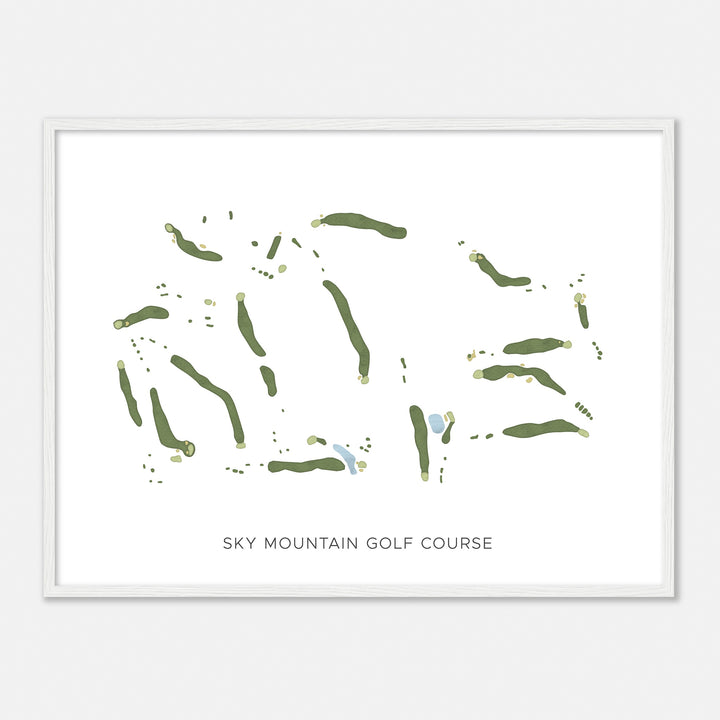 Print of Sky Mountain Golf Course Modern Map