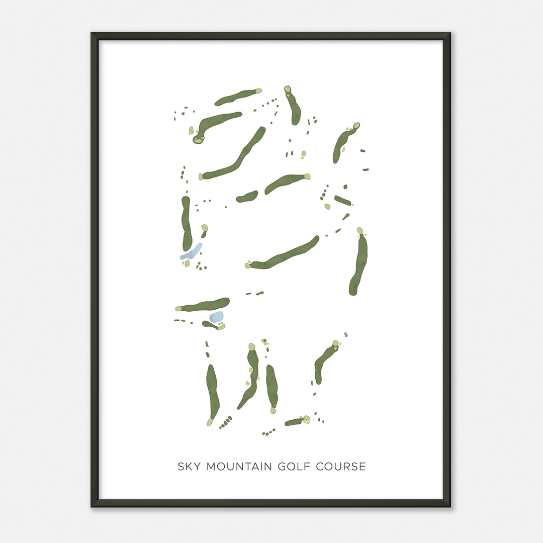 Print of Sky Mountain Golf Course Modern Map