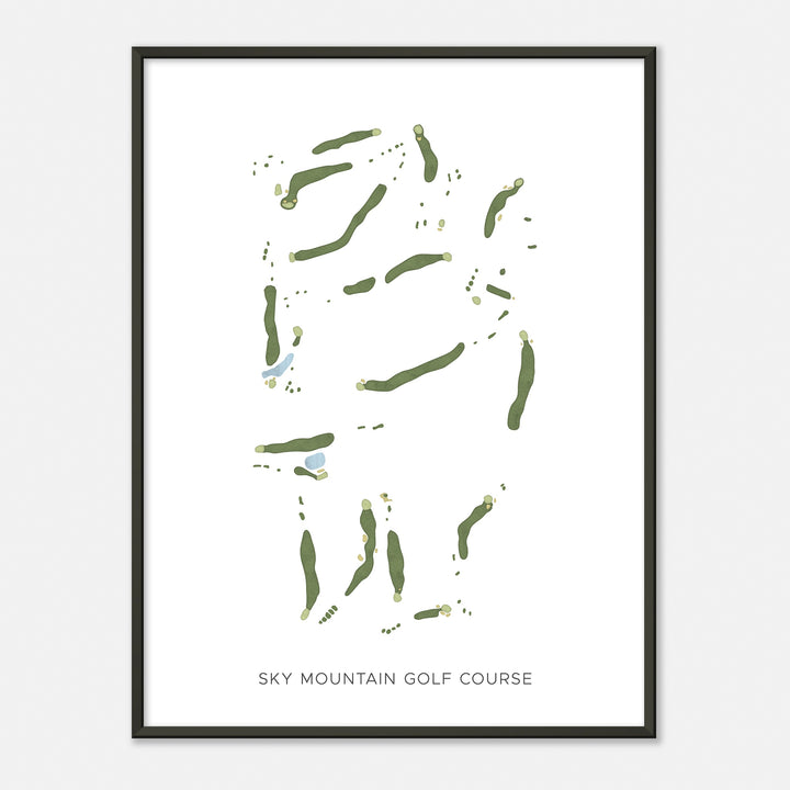 Print of Sky Mountain Golf Course Modern Map