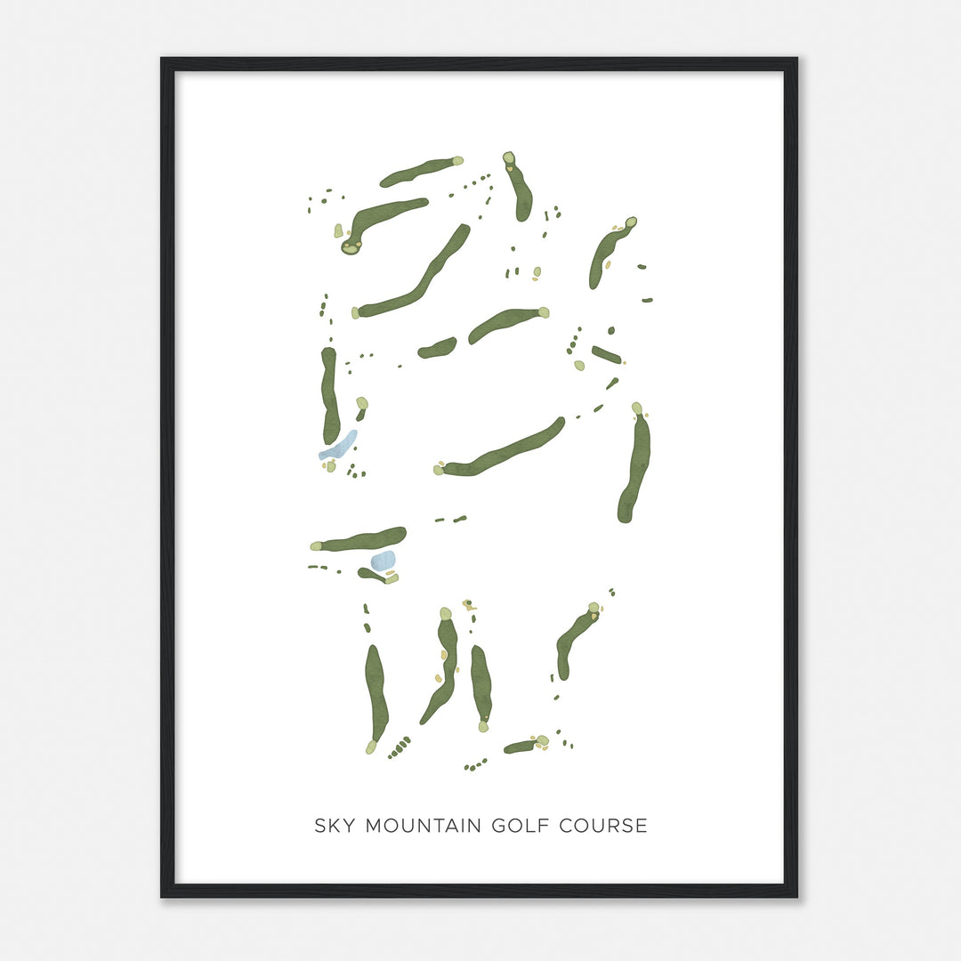 Print of Sky Mountain Golf Course Modern Map