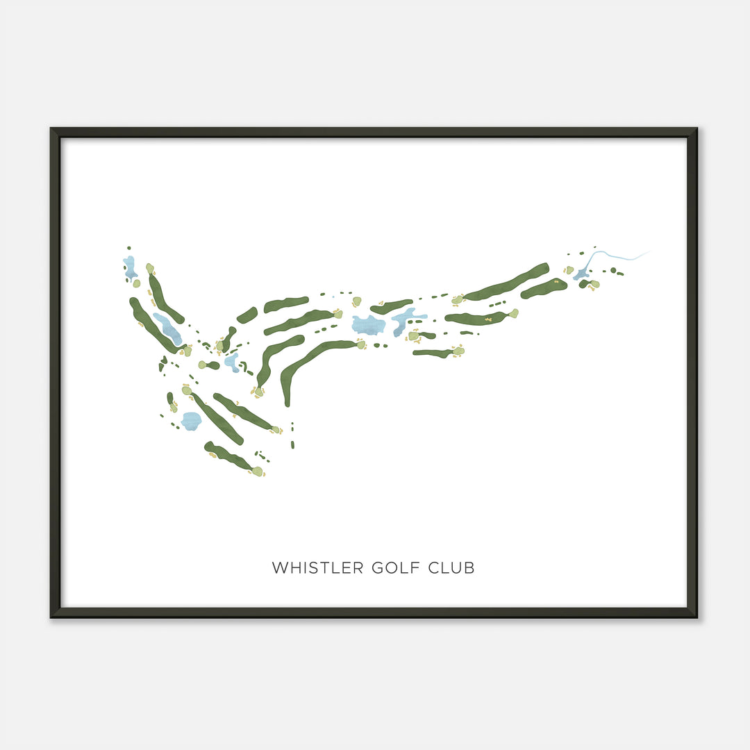 Print of Whistler Golf Club Modern Map
