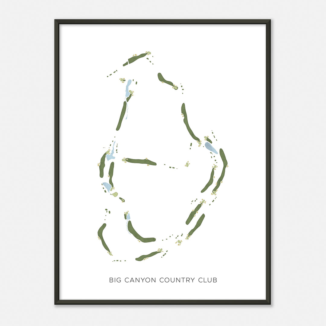 Print of Big Canyon Country Club Modern Map