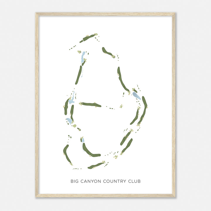 Print of Big Canyon Country Club Modern Map