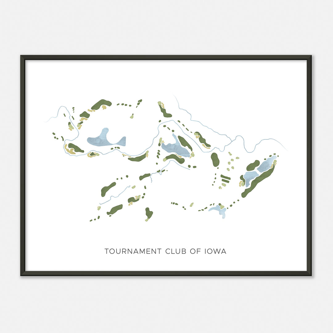 Print of Tournament Club Of Iowa Modern Map