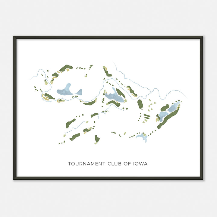 Print of Tournament Club Of Iowa Modern Map