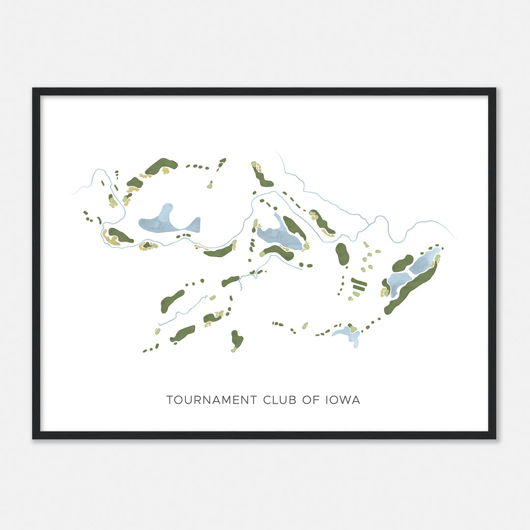 Print of Tournament Club Of Iowa Modern Map