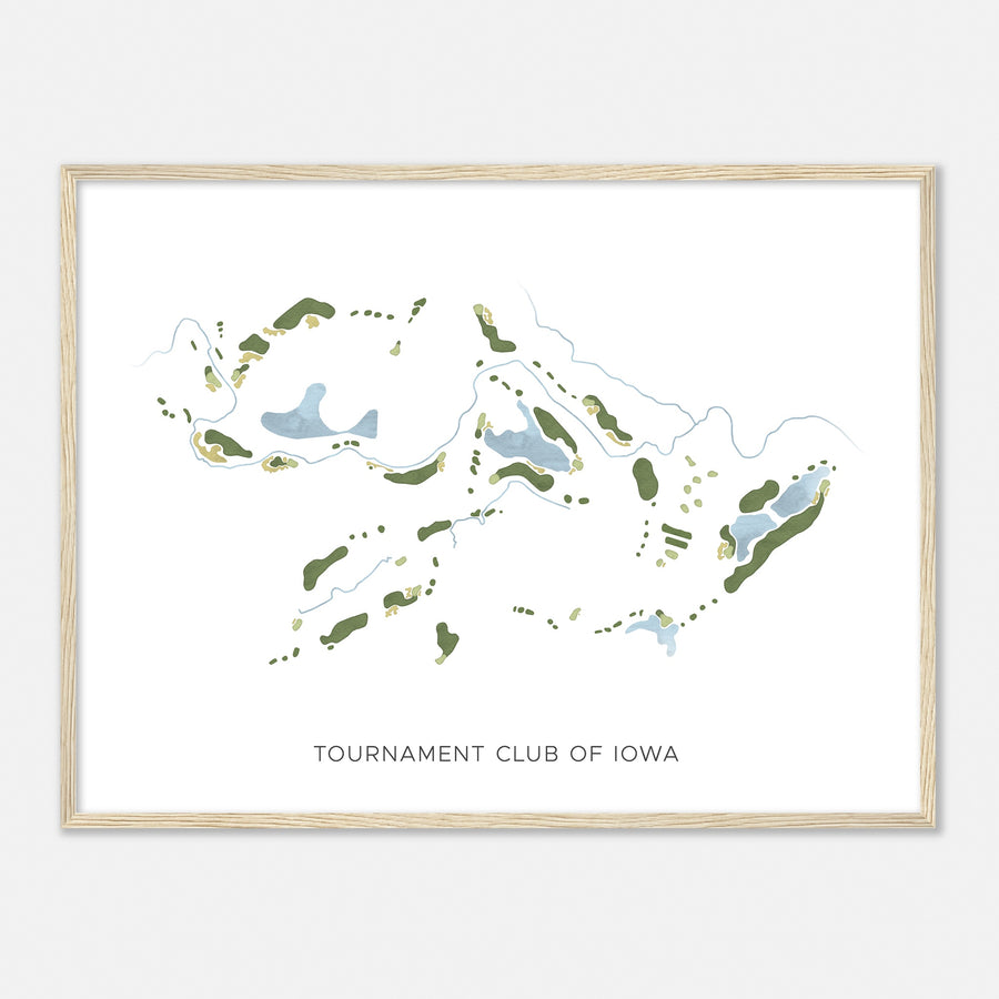 Print of Tournament Club Of Iowa Modern Map