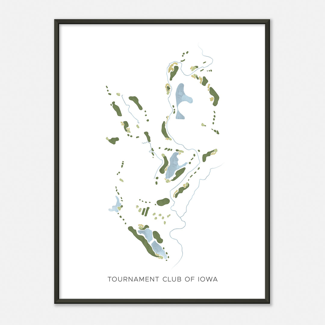 Print of Tournament Club Of Iowa Modern Map