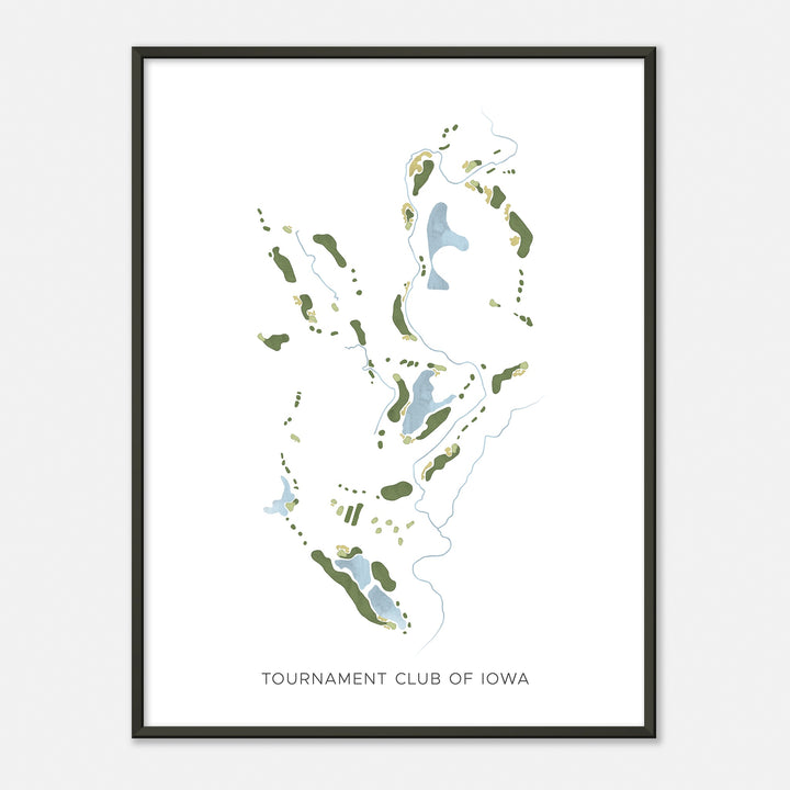 Print of Tournament Club Of Iowa Modern Map