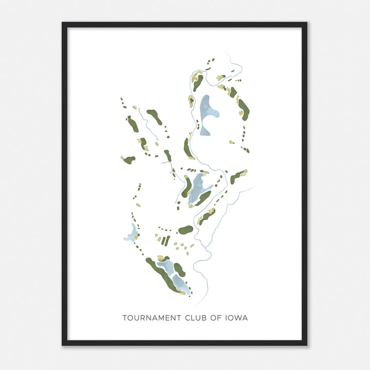Print of Tournament Club Of Iowa Modern Map