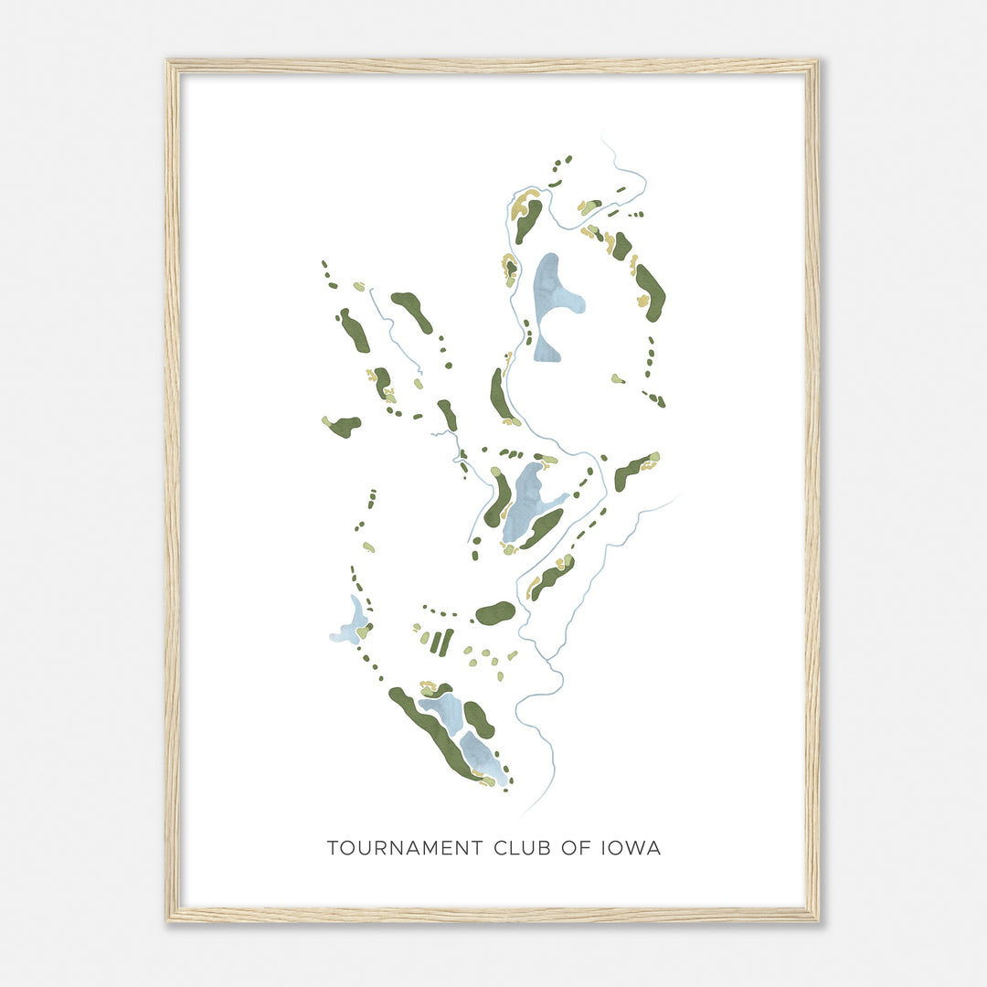 Print of Tournament Club Of Iowa Modern Map