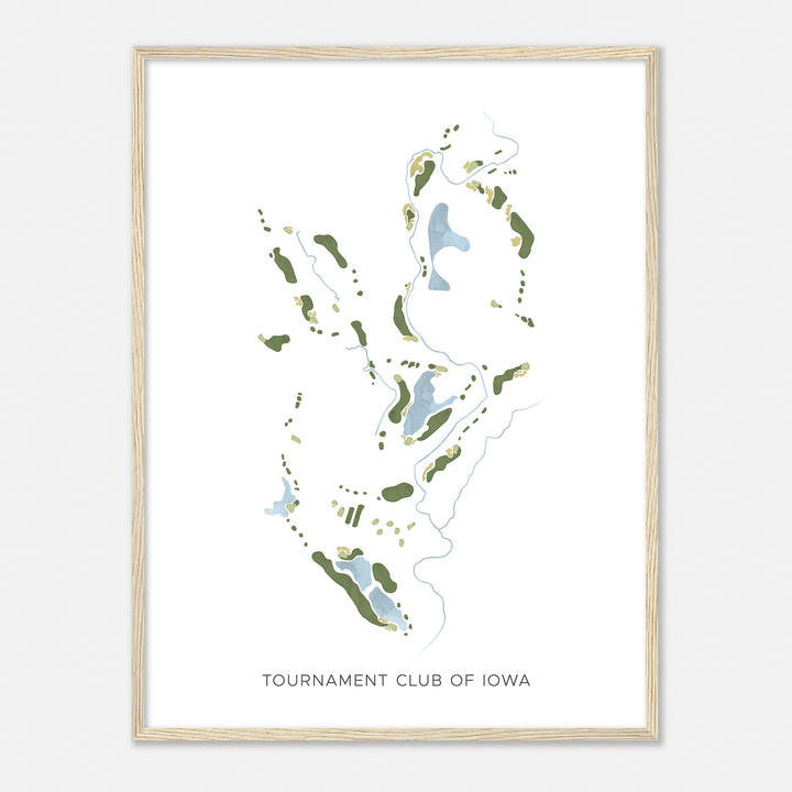 Print of Tournament Club Of Iowa Modern Map