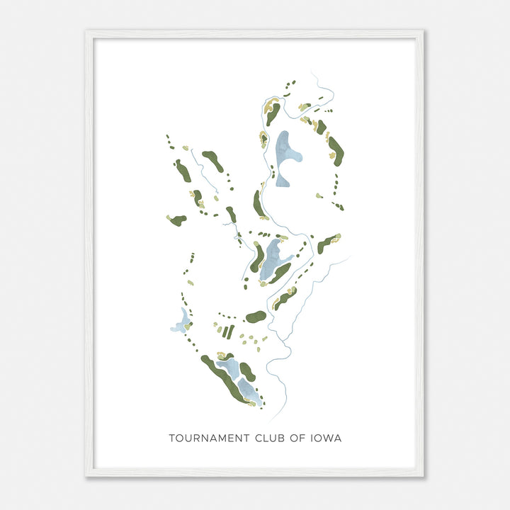 Print of Tournament Club Of Iowa Modern Map