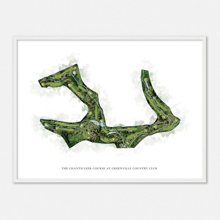 Print of The Chanticleer Course At Greenville Country Club Classic Map