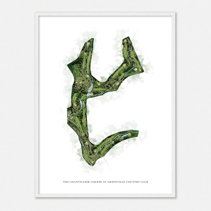 Print of The Chanticleer Course At Greenville Country Club Classic Map
